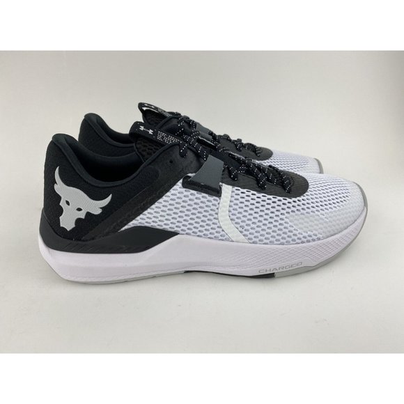 Under Armour Project Rock BSR 2 White Black Men's Training Shoes Sneakers Dwayne - Picture 7 of 12
